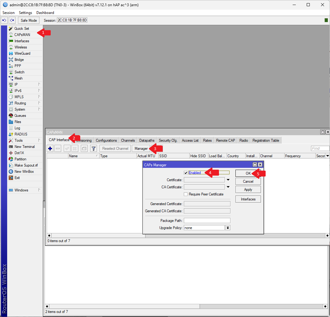 Controlling Access Points with CAPsMAN