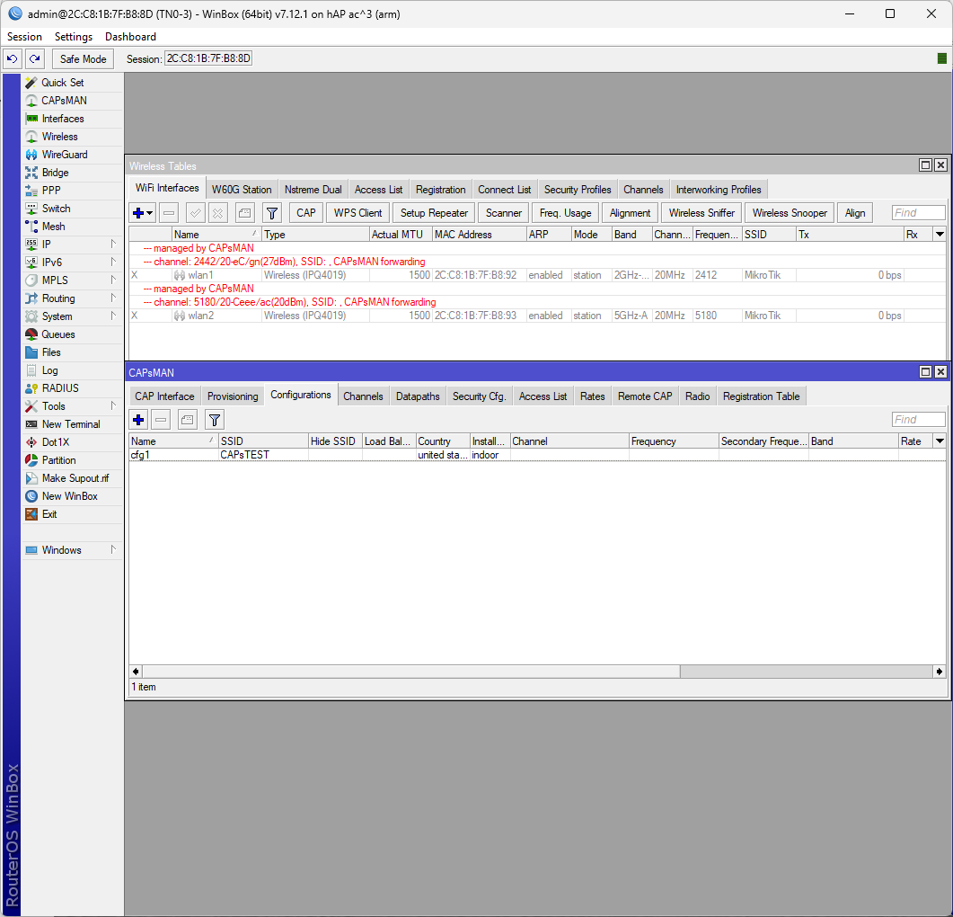 Controlling Access Points with CAPsMAN