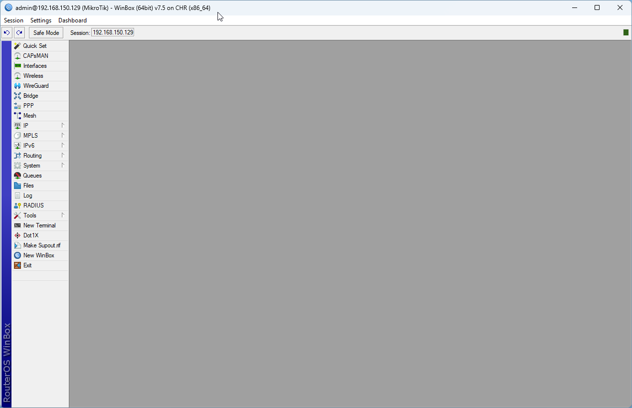 Lab 2.2 - First Interactions with the MikroTik Router (WinBox)