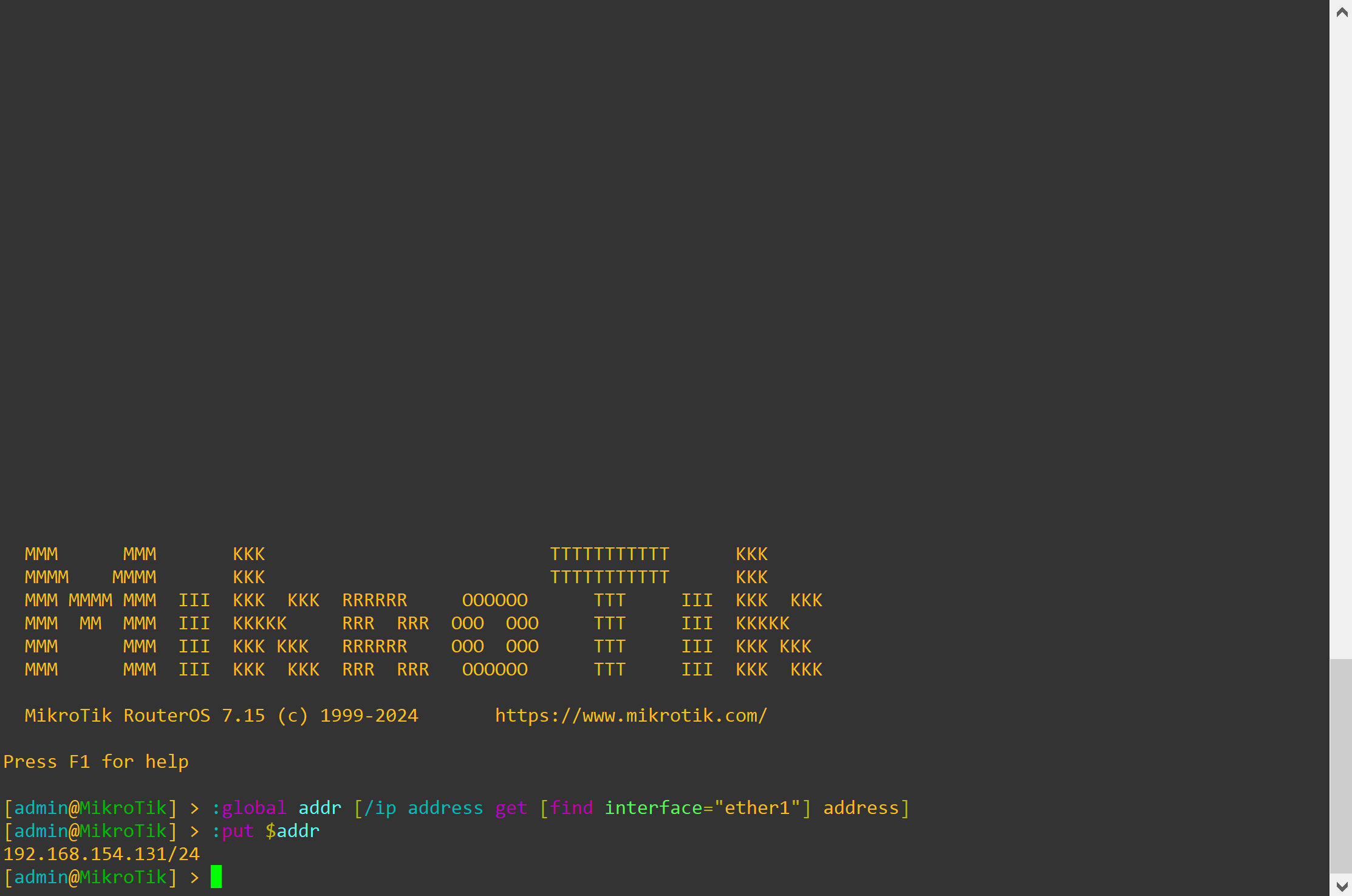 Lab 2.1 - First Interactions with the MikroTik Router