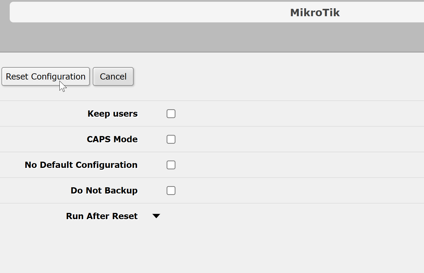 Lab 2.1 - First Interactions with the MikroTik Router