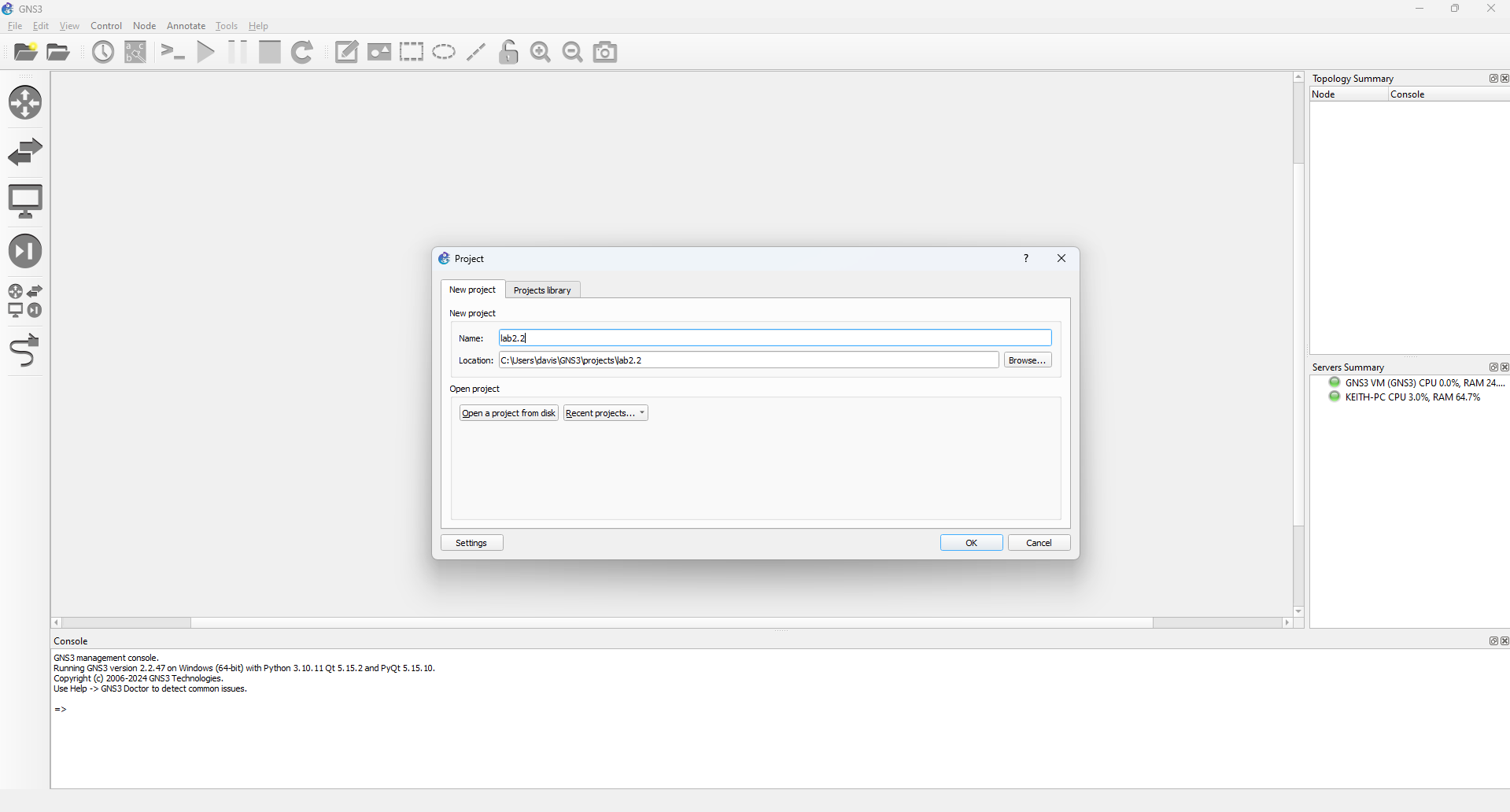 Lab 2.2 - First Interactions with the MikroTik Router (WinBox)